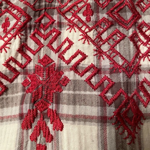 Johnny Was sleeveless flannel button down top - Picture 3 of 4